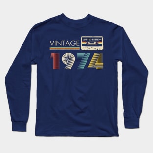 Vintage 1974 Limited Edition Cassette Long Sleeve T-Shirt